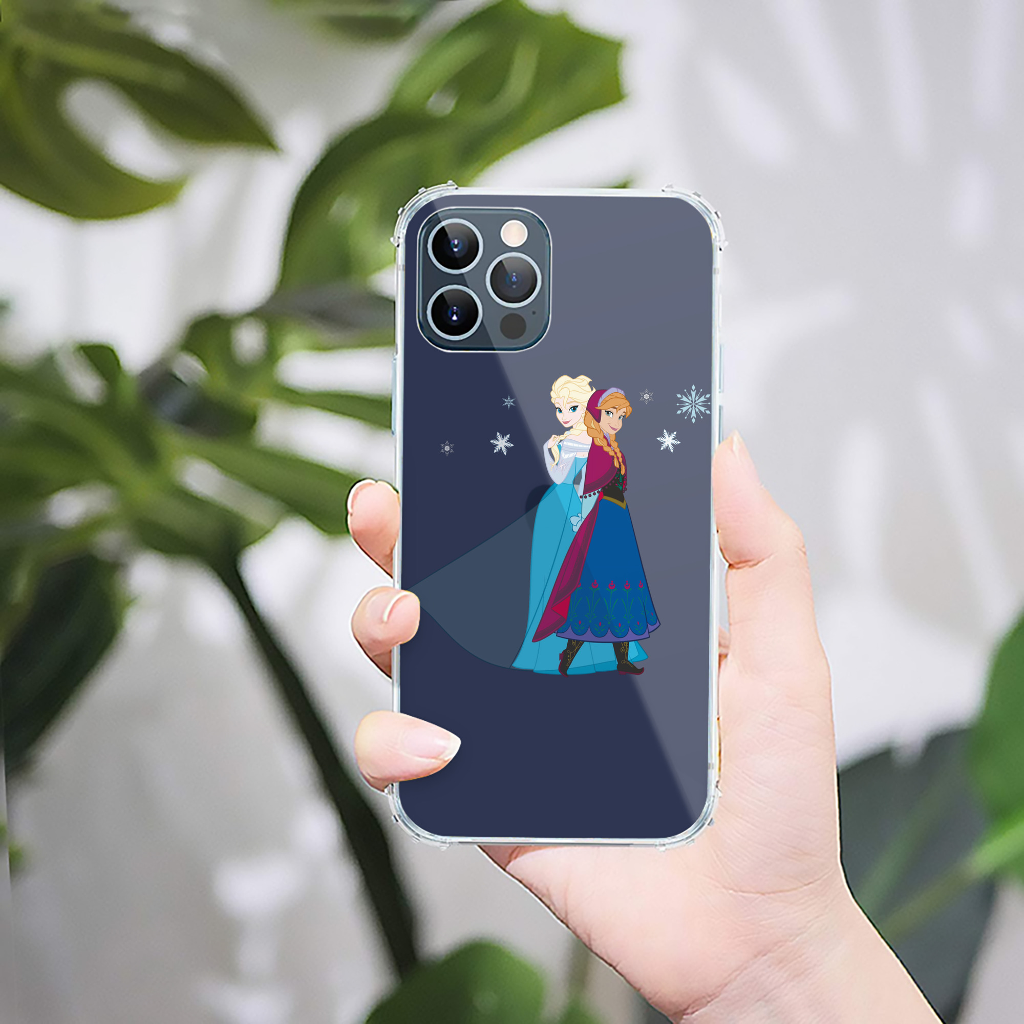 （画像用） アナと雪の女王 アンナ エルサ Frozen Anna Elsa 【iPhone 12シリーズ対応】透明スマホケース（クリアソフトケース）